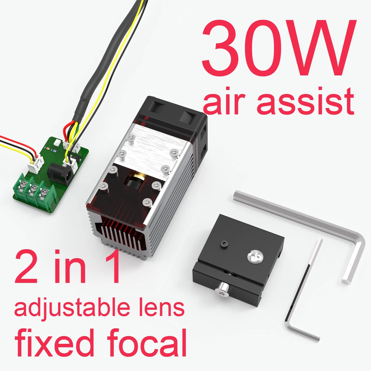 
2020 NEJE 30W 450nm laser module head kits for DIY With TTL / PWM Modulation for laser cutting machine laser engraving machine 