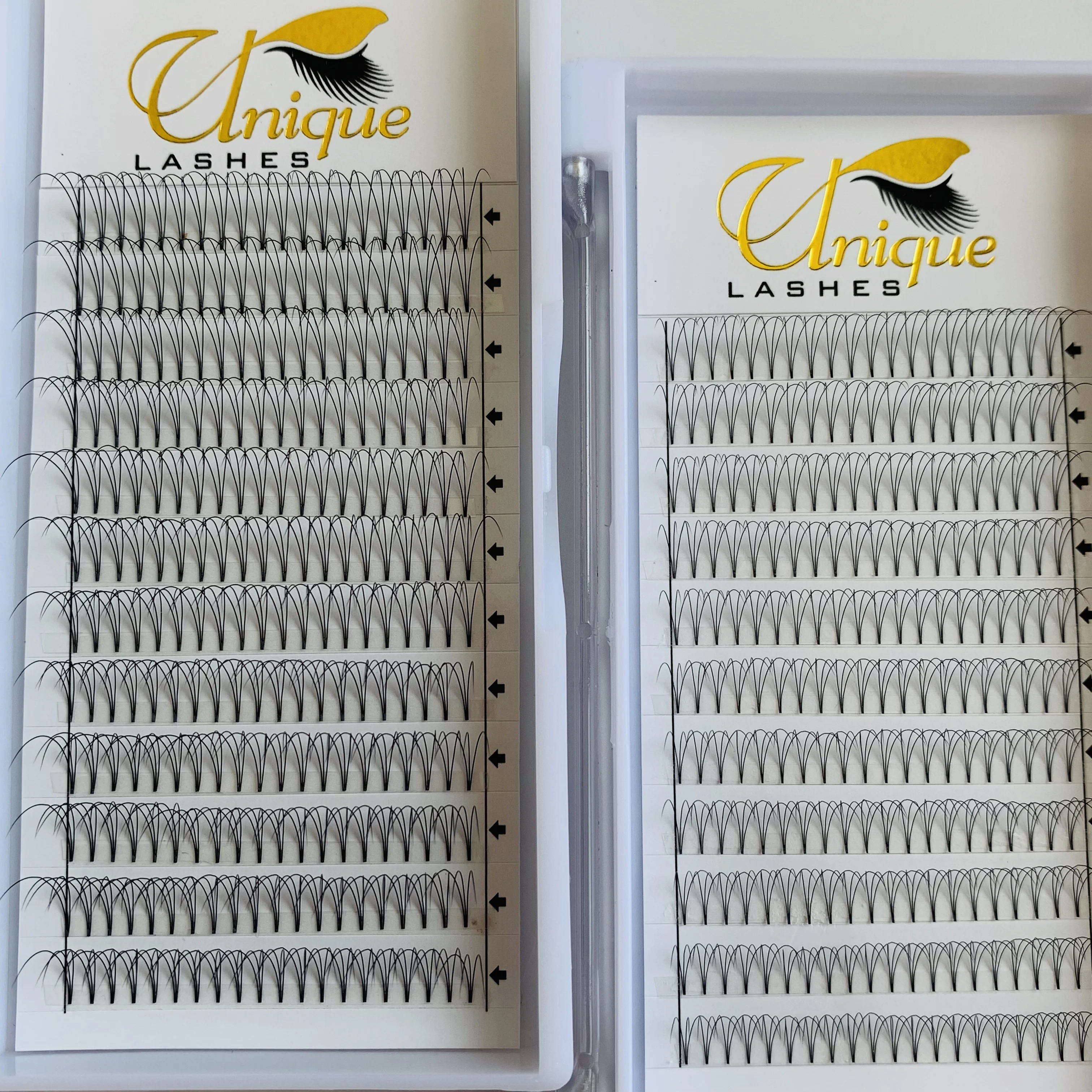 Synthetic Hair 0.07 3d Heat Bonded ultra Black Short Stem Pre Made Eyelash Fans