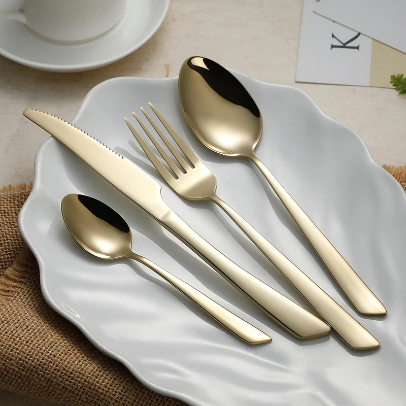 Wujo Bulk Matte Spoon Fork Western Stainless Steel Black Flatware Buy Stainless Black Flatware