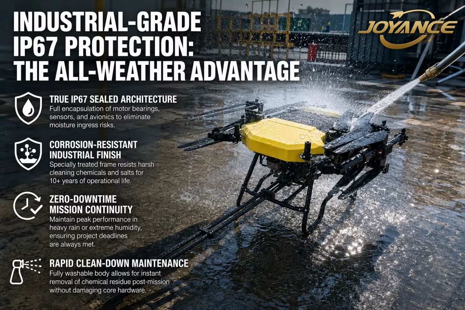 High Pressure Cleaning Drone UAV Targeted Spray Control High Rise Window Professional Maintenance Tool for Factory Exterior Care