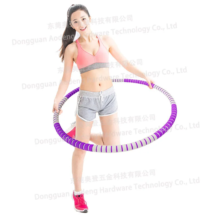 

Stainless Steel Tube NBR Foam Gym Plastic Weighted Adjustable Hula Hoops Adults Detachable Fat Burning Fitness Hula Ring, Purple grey, blue pink, blue grey, green grey