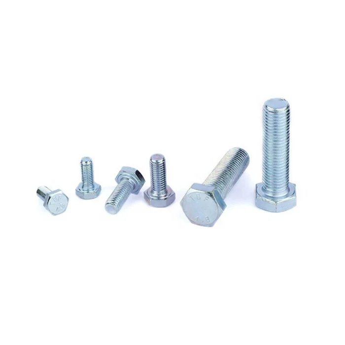
Carbon steel hot dipped galvanized ISO DIN ANSI standard class 10.9 and 12.9 hex head bolt 