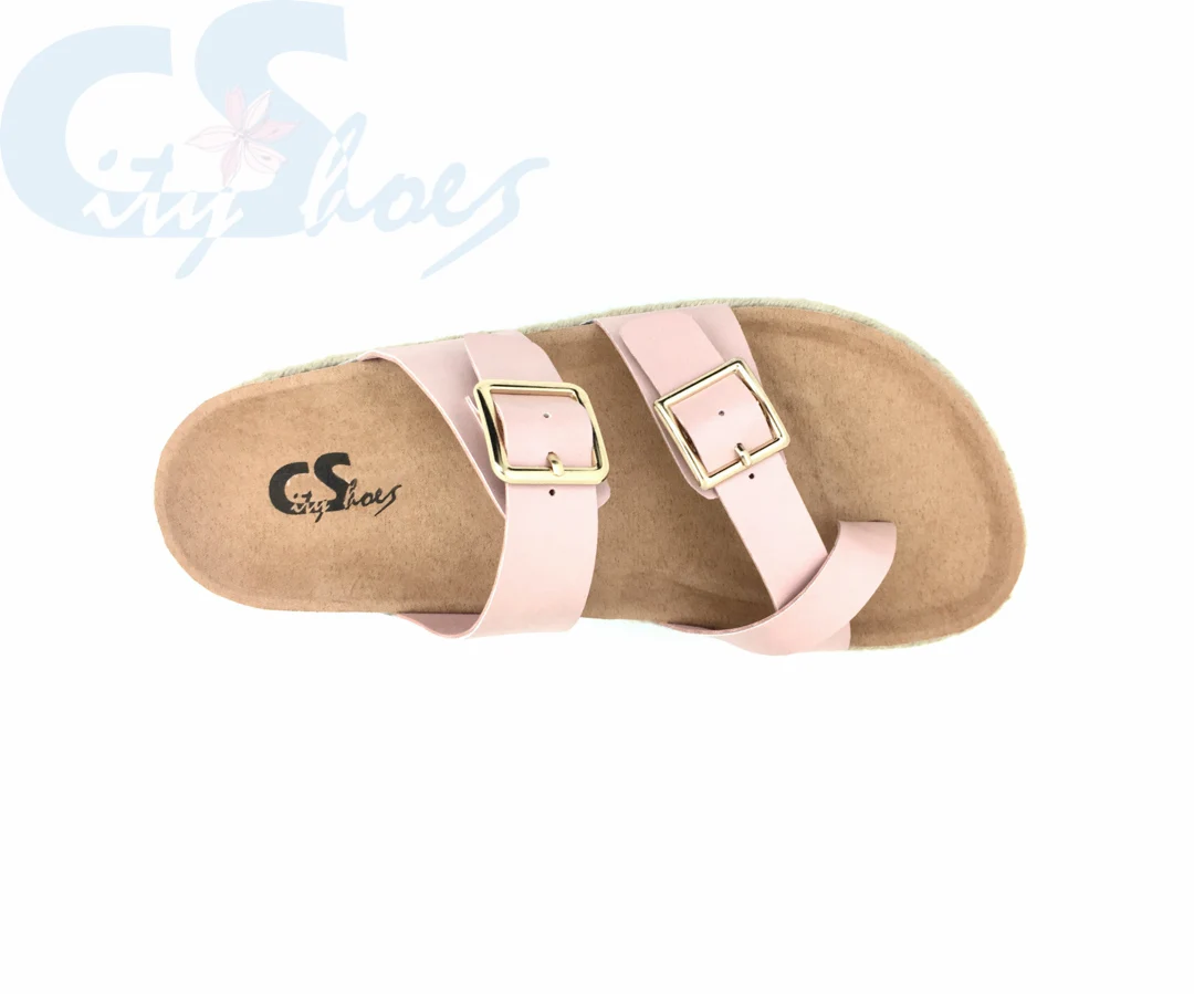 Fashion Birken Style Cork Ladies Sandals Slippers Espadrilles Two Buckles Women Slippers Hot