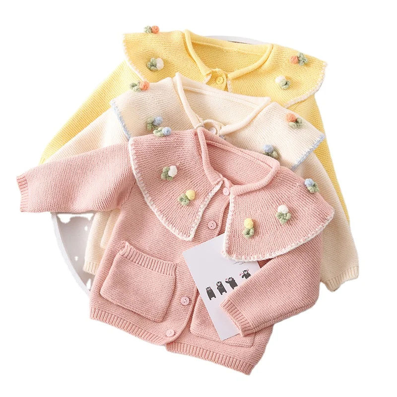 

Girls Cardigan Sweater Jacket girl's Cute Warm Knitwear