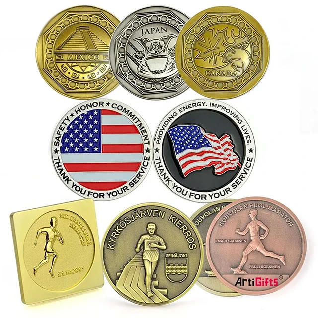 

Artigifts Factory Direct Sale Gold Plated Double Sided Metal Coins Custom Made Your Own Stamping Engraved Usa Souvenir Gold Coin