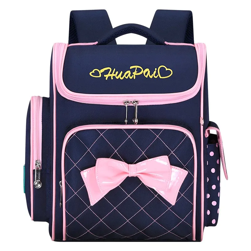 

2021 hot Pink BookBag Luxury PU Kids Student Bagpack Trolley Wheeled School Backpack For Girls With bowknot bagpack