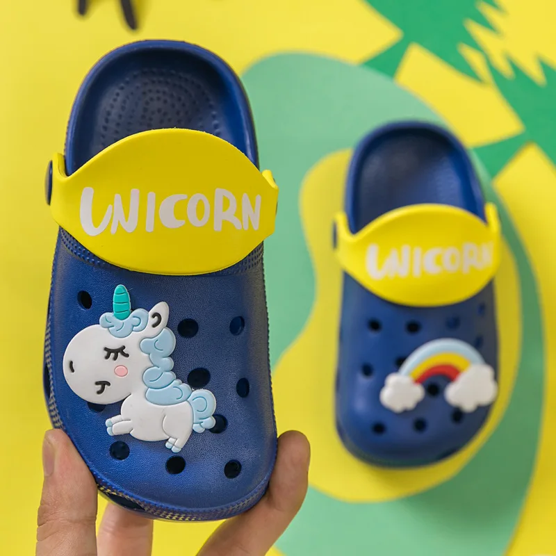 
Wholesale Kids Garden Shoes Cute EVA Unicorn Clogs Children 