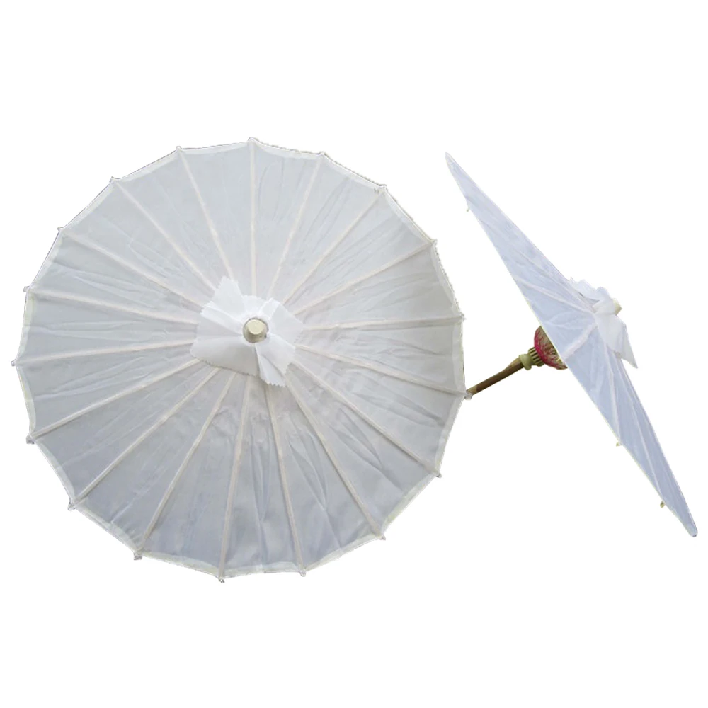 

[I AM YOUR FANS]Wholesale White Fabric Chinese Parasol Wooden Umbrella For Outdoor Fabric wedding umbrella