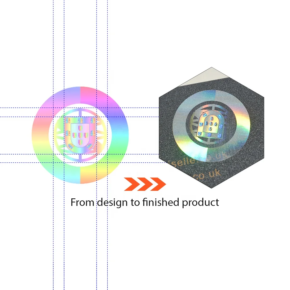 

Original anti counterfeit pre roll easy use holographic etiquetas tamper proof sticker logo die cut round label