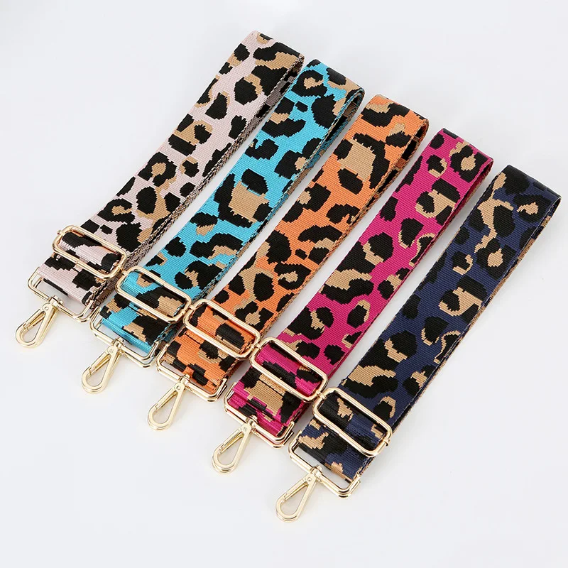 

2'' Wide Crossbody Shoulder Strap Adjustable Leopard Bag Strap Replacement, 10 colors in stock