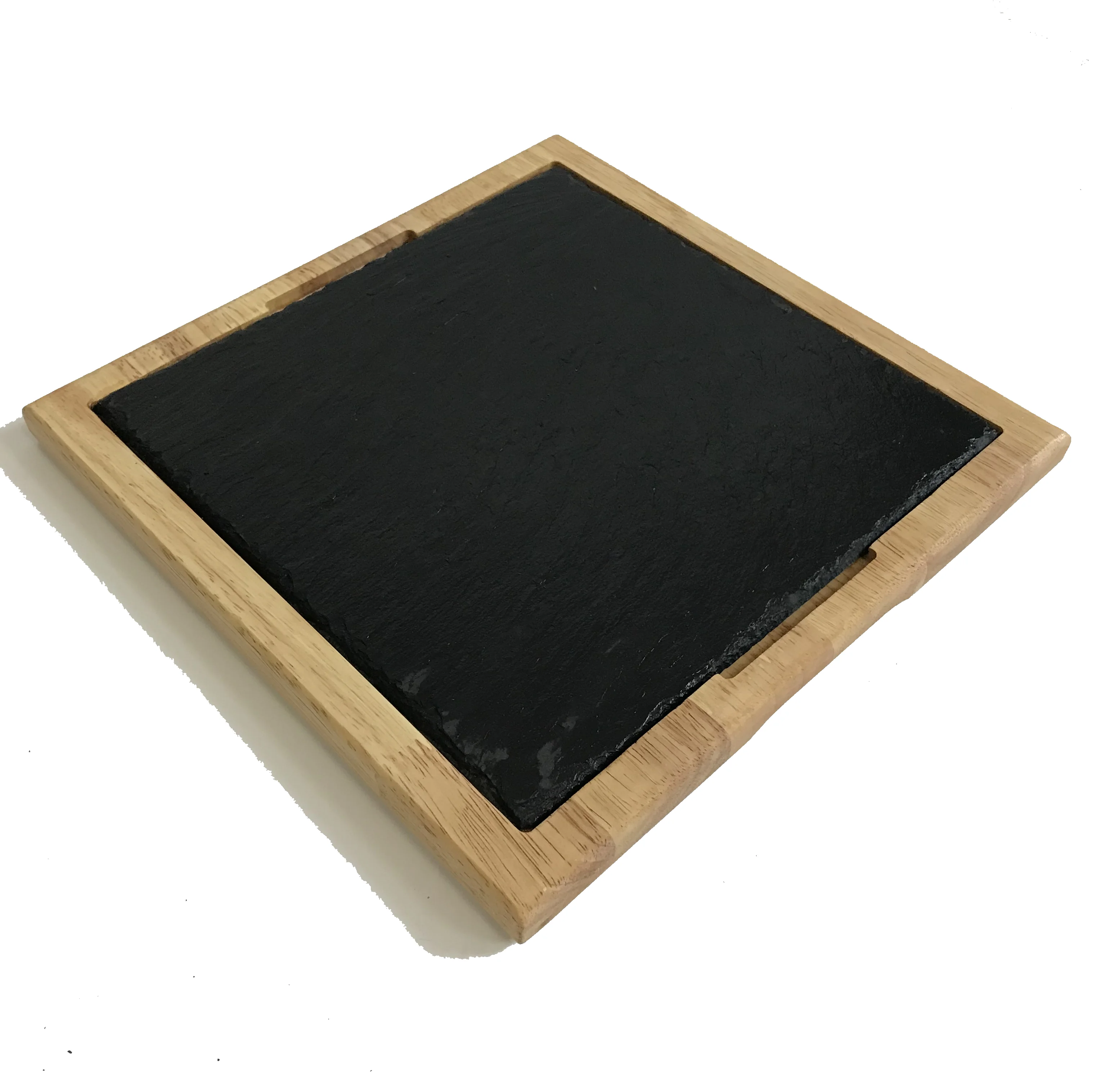 

Natural Tableware Square Slate Stone With Dinner slate wooden plate steak board