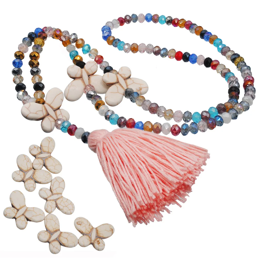 

Top selling tassel jewelry necklace handmade beads jewelry necklace new trendy costume women necklace jewelry, 9 various colors available