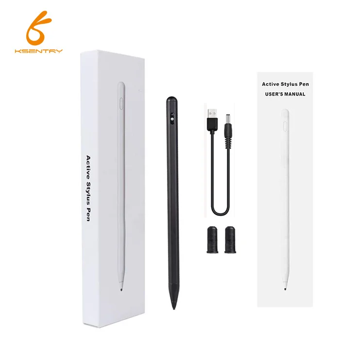 

2020 3rd Generation p3 Magnetic Metal Active Capacitive Smart Universal Stylus Pen with Writing Function for Touch Screen, White & black