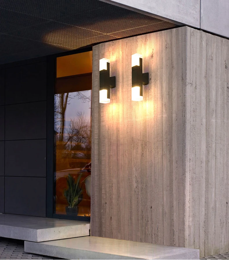 Hot Selling Up Down Outdoor Waterproof Wall Light Square Led Wall Light