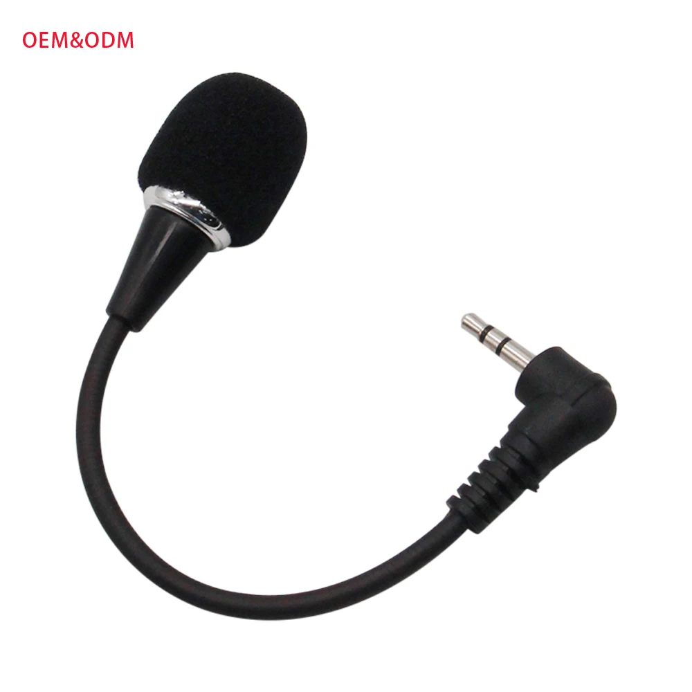 

Free Sample Omnidirectional Metal Microphone with 3.5mm Jack Flexible Mini Audio Microphone for Computer Laptop Chat, Black