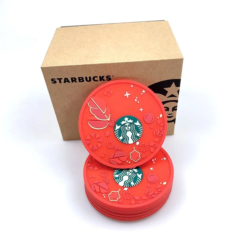 

Custom Rubber PVC Promotion Coaster for Christmas, Pantone color