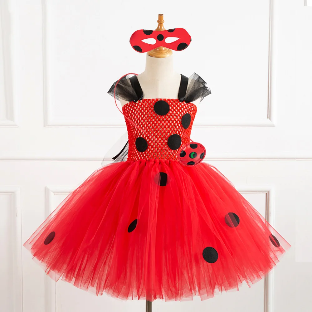 

Baby Girl Wedding Dresses Lady Bug Kids Clothes Halloween Designer For Children Clothing HD93446