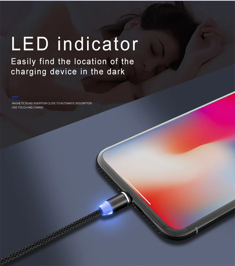 SIPU magnetic usb cable 1m cell phone 3 in 1 usb magnetic cable high quality fast charger cable - ANKUX.COM