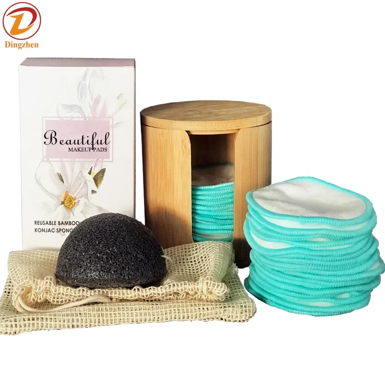 Reusable Zero Waste Bamboo Cotton Makeup Remover Pads Washable and Eco-Friendly For All Skin Type Bamboo Pads