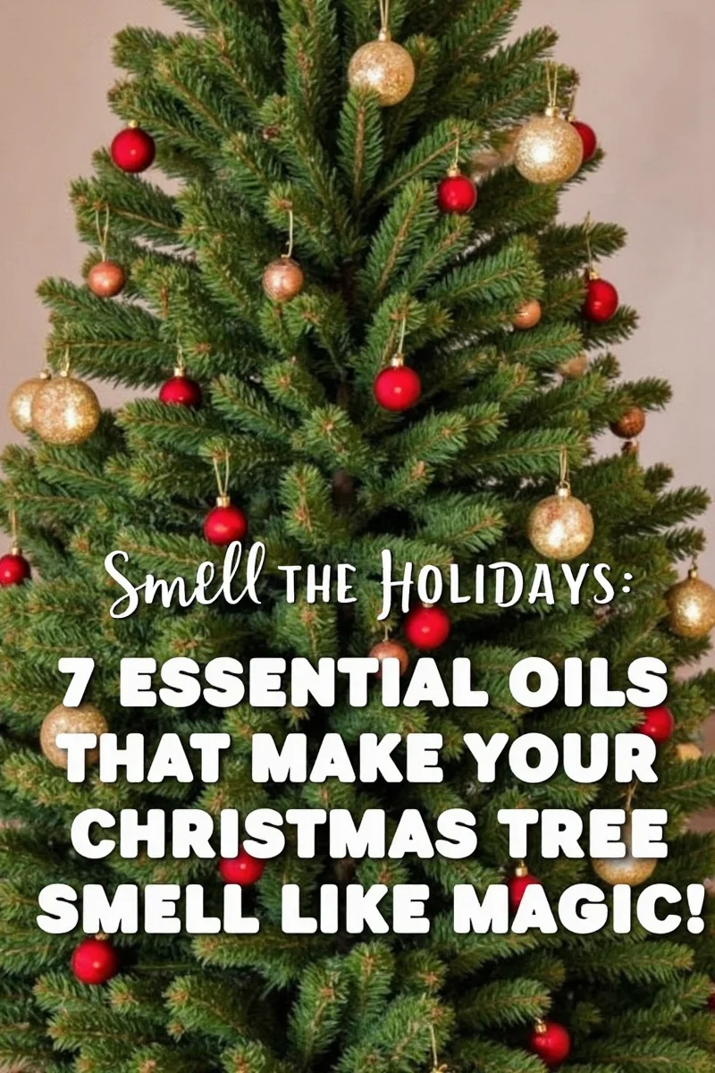 Christmas tree decorated with essential oil diffusers