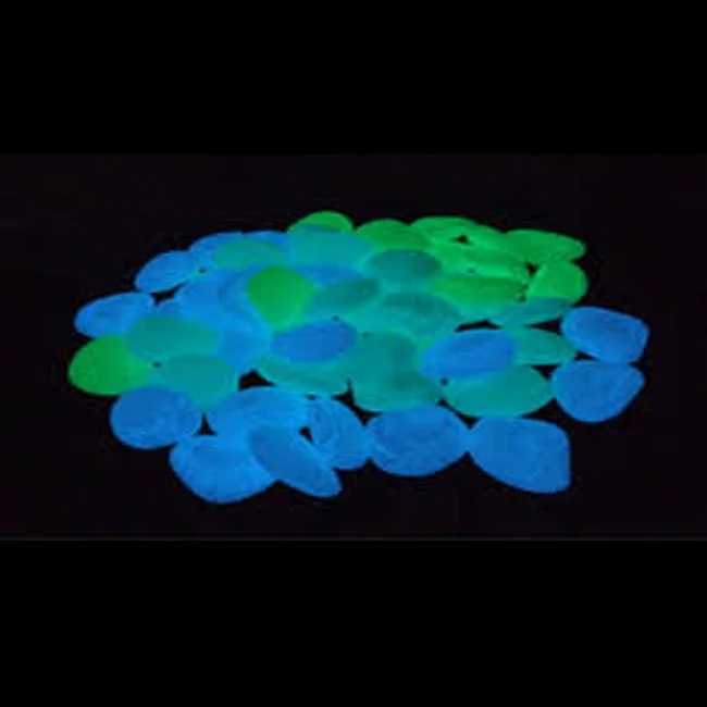 
Blue-Green Man-Made Oval Shape Photoluminescent Cobblestone For Path From Glow Technology 