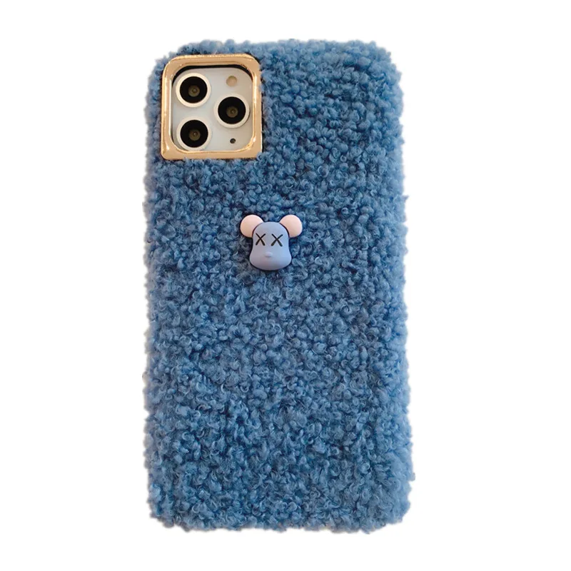 

New Fabric Phone Case Cartoon Bear Soft Plush Cover for iPhone 11/iPhone 11 Pro/iPhone 11 Pro Max 2020