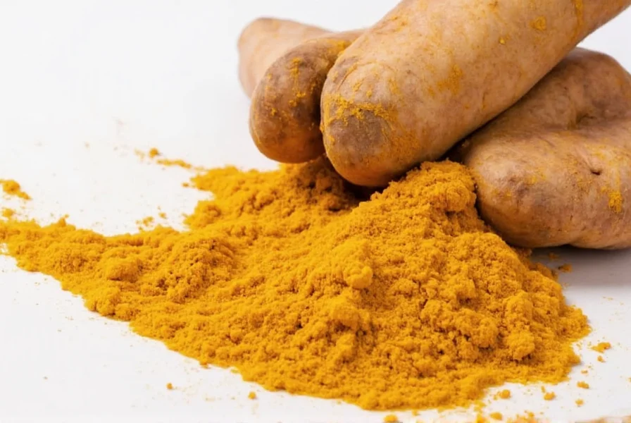 Turmeric root and powder showing natural spice forms