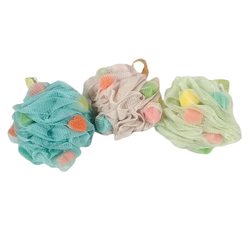 

China Factory Shower Pouf Mesh Printed Loofah Bath Sponge, Can be customized, or random color