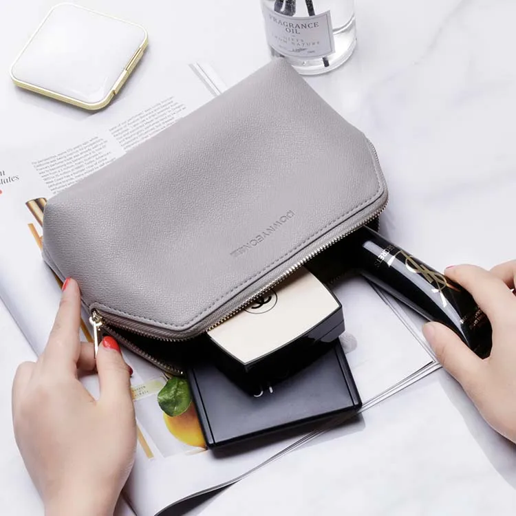 

Rownyeon Wholesale Custom Logo Women Hand Bags 3 In 1 Makeup Travel Bag Set For Travel, Grey,pink,blue