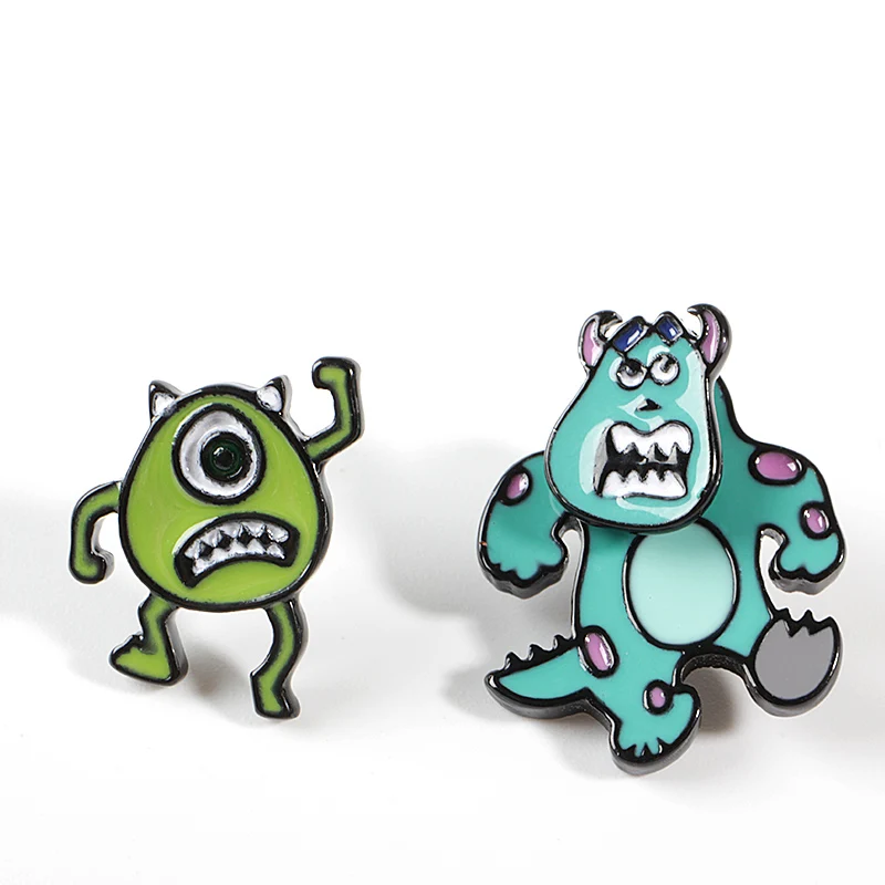 

V&R Fashion Jewelry Handmade 925 Sterling Silver Post Cute Cartoon Earring Animal Monster Stud Earrings, Customized