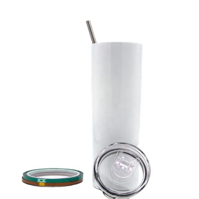 

USA FREE SHIPPING Klooper Ready To Ship 20 Oz Straight Skinny Sublimation Tumblers for Holiday, White color