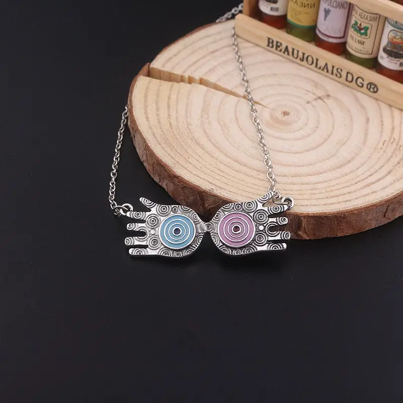 

Harried Necklace Jewelry Luna Lovegood Glasses Potters Pendants Owl Alloy Long Chain Sweater Chain For Women Girl Gift