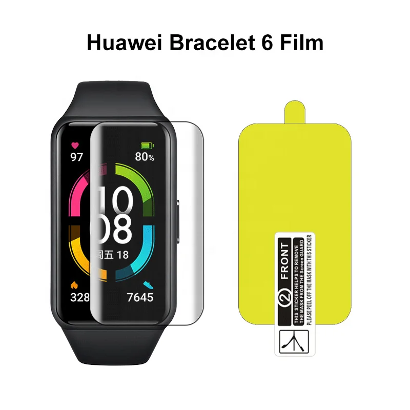 

protective film For huawei honor band 6 screen protector Film soft Films on band 6 Smart Bracelet not Glass