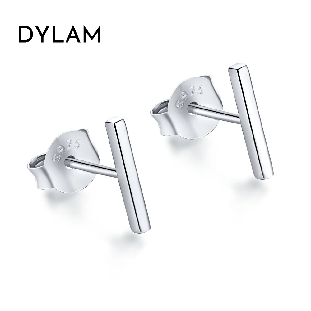 Dylam Jewelry New Arrival All-match Simplicity Korean Style Classic 18K Gold Plated S925 Sterling Silver Women Stud Earrings