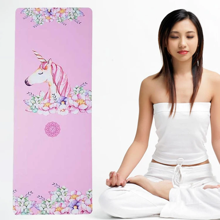 

Wholesale Custom Printed Yoga Mats Workout Print Pvc Exercise Comfort Travel Folding Thick Yoga Mat, Pink,blue