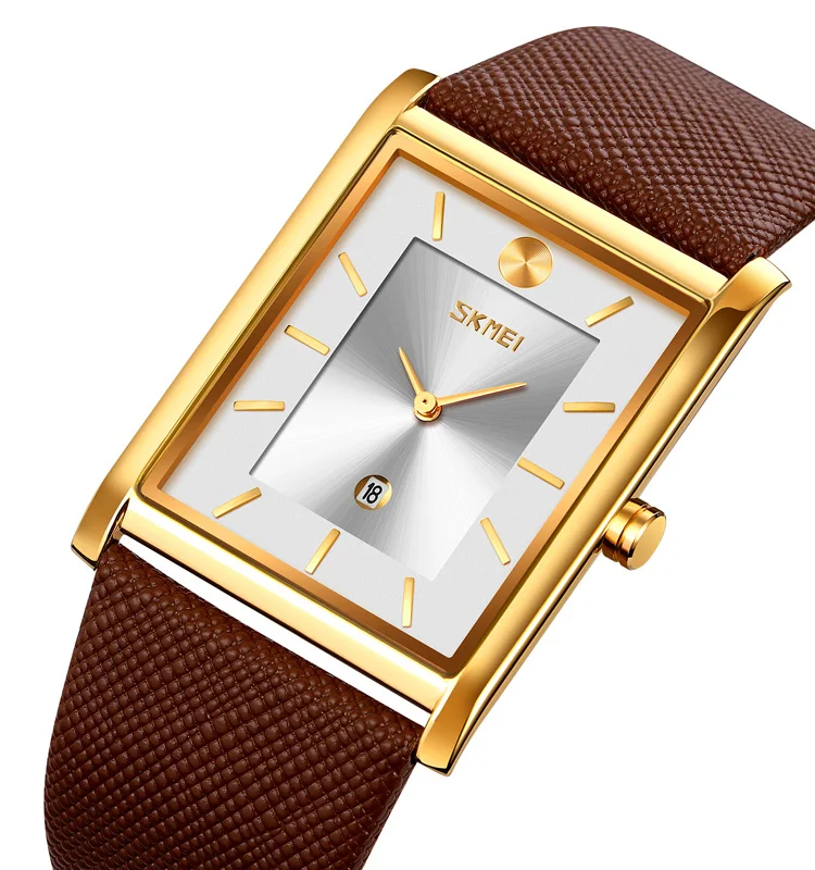 

New arrivals Skmei 9256 leather quartz mens watch customize watch create logo