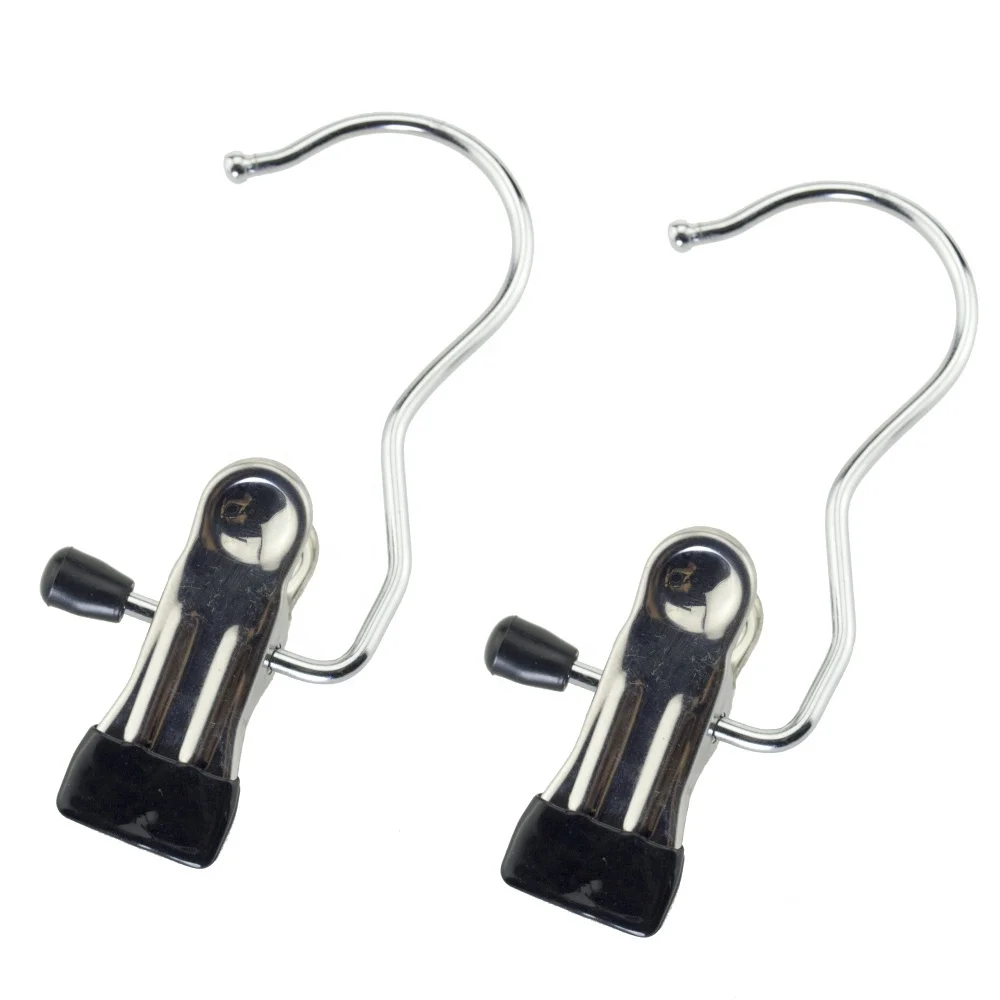 

Multifunctional Strong Nickel Flat Metal Clothes Hats Towel Belts Shoes Boot Sock Single Clips Hangers for Clothing
