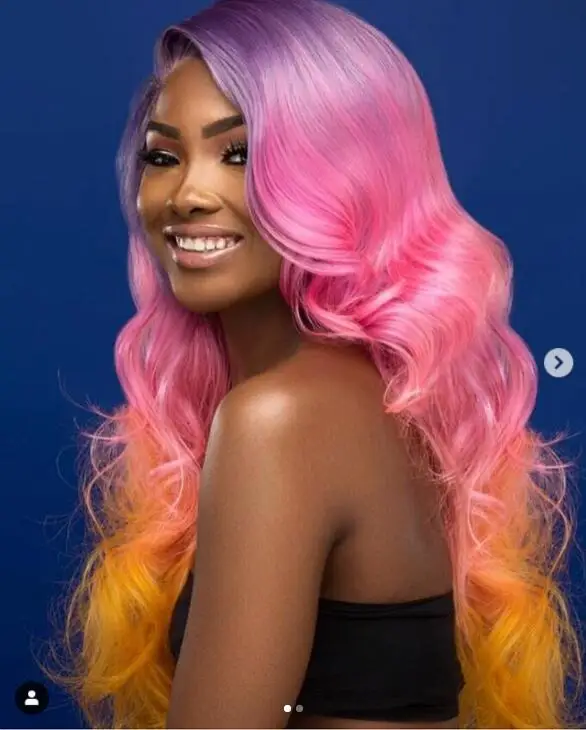 Green Mixed Color Frontal Lace Wig Pink 100% Human Hair Wigs Yellow Cuticle  Aligned Human Hair Wig Ombre Color For Black Women - Buy Human Hair  Wigs,Cuticle Aligned Hair,Lace Front Wig Product