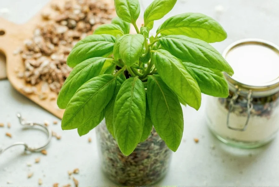 Homemade basil oil in a bowl