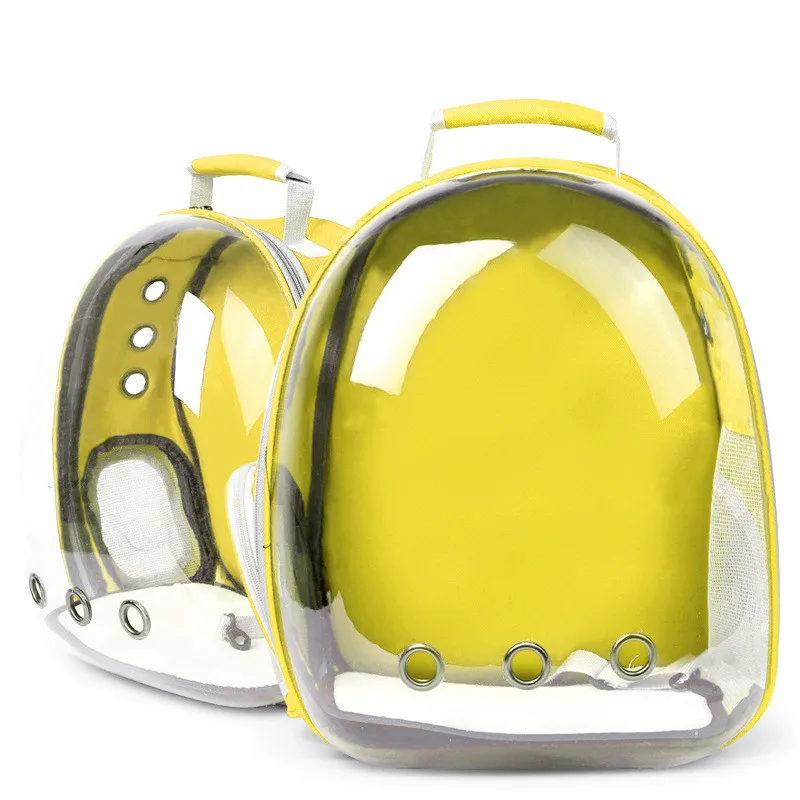 

Hot sale portable cat bag pet cat back bag transparent capsule breathable travel carrying cage, Optional