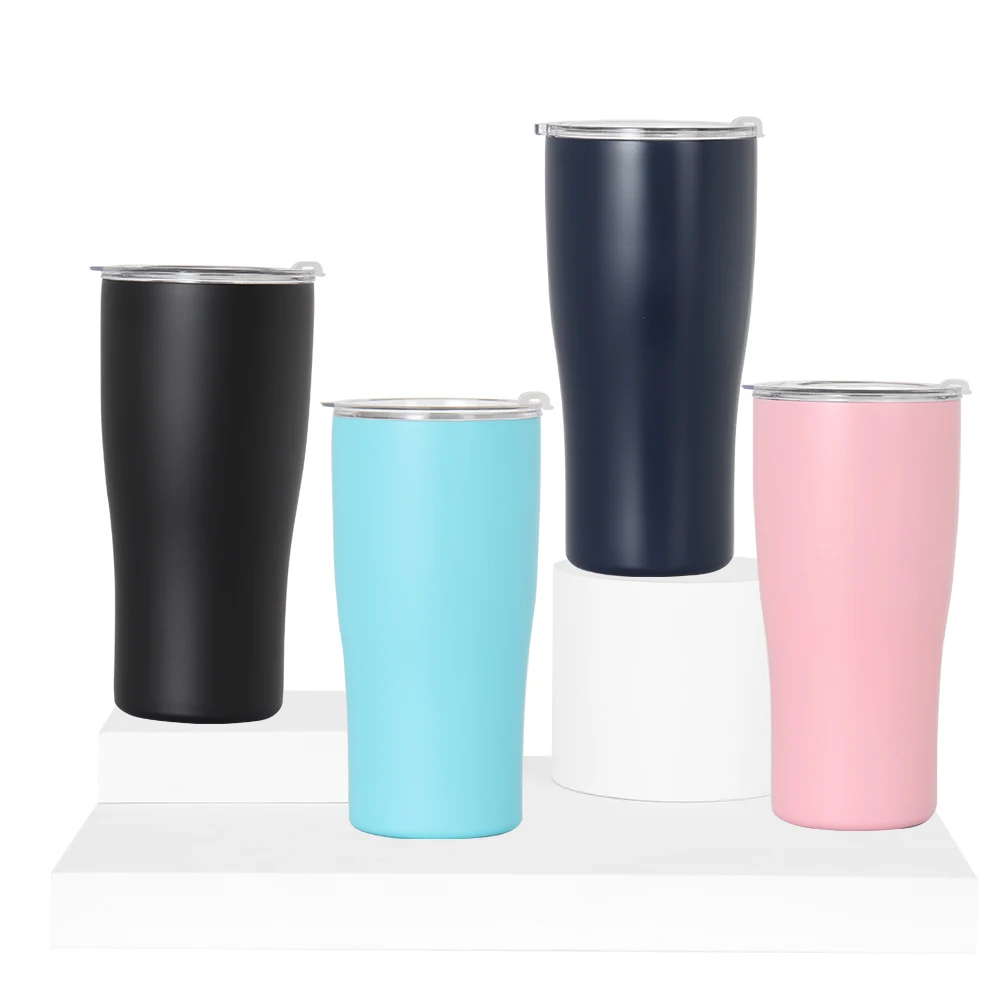 

600ml Soft Touch Double Wall Stainless Steel Auto Travel Mugs And Tumbler