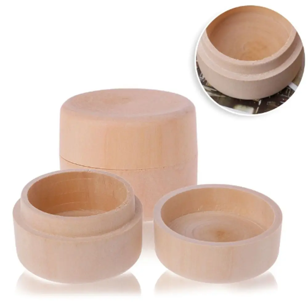 

Round Wooden Storage Boxes Ring Box Vintage decorative Natural Craft Jewelry box Case Wedding Accessories