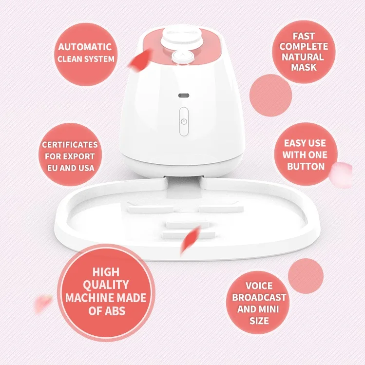 

New Sound Control Natural Skin Care Automic Machine Diy Fruit Beauty Face Mask Maker Machine With Solid Collagen