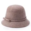 Outdoor Vintage Fall and winter Bow decoration Wool Felt Fedora Hats Caps