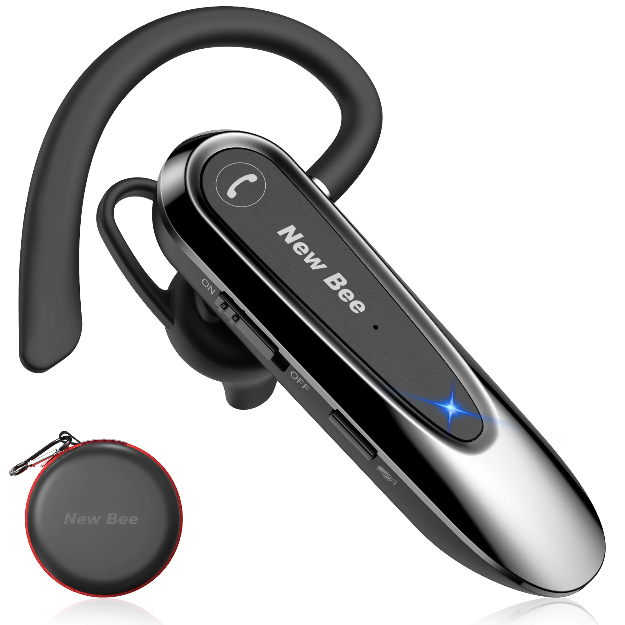 

New Bee Qcc 3020 Chipset 5.0 Wireless Business Earphone Trucking Bluetooth Business Headset