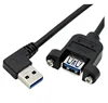 Panel Mount USB 3.0 A Female To Right Angled USB Male Cable