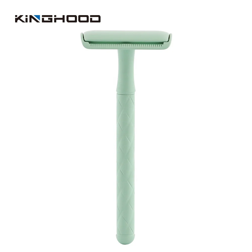 

Private Label Eco Friendly Sustainable Face Lady Women Bikini Double Edge Shaving Razor, Green