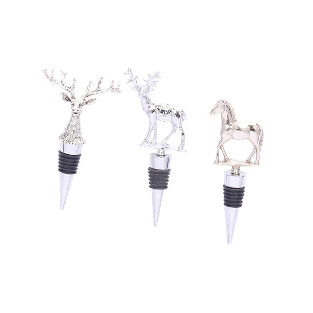

Animal reindeer horse wine liquor vacuum bottle stopper, Customized
