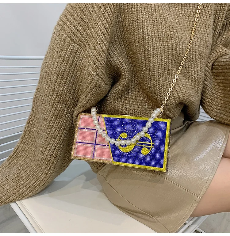 

Famous Brand Ladies Dinner bag dollar handbag diamond Pearl Purses and Handbags For Women 2020, Women handbags