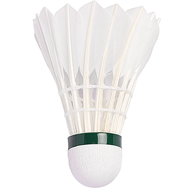 

Factory Sports High Quality Custom Durable Using Various Sports Goose Feather badminton, White